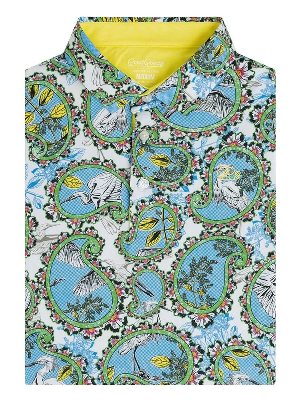 NEW Good Good “Birds-Eye View” Structured Golf Polo Size Large